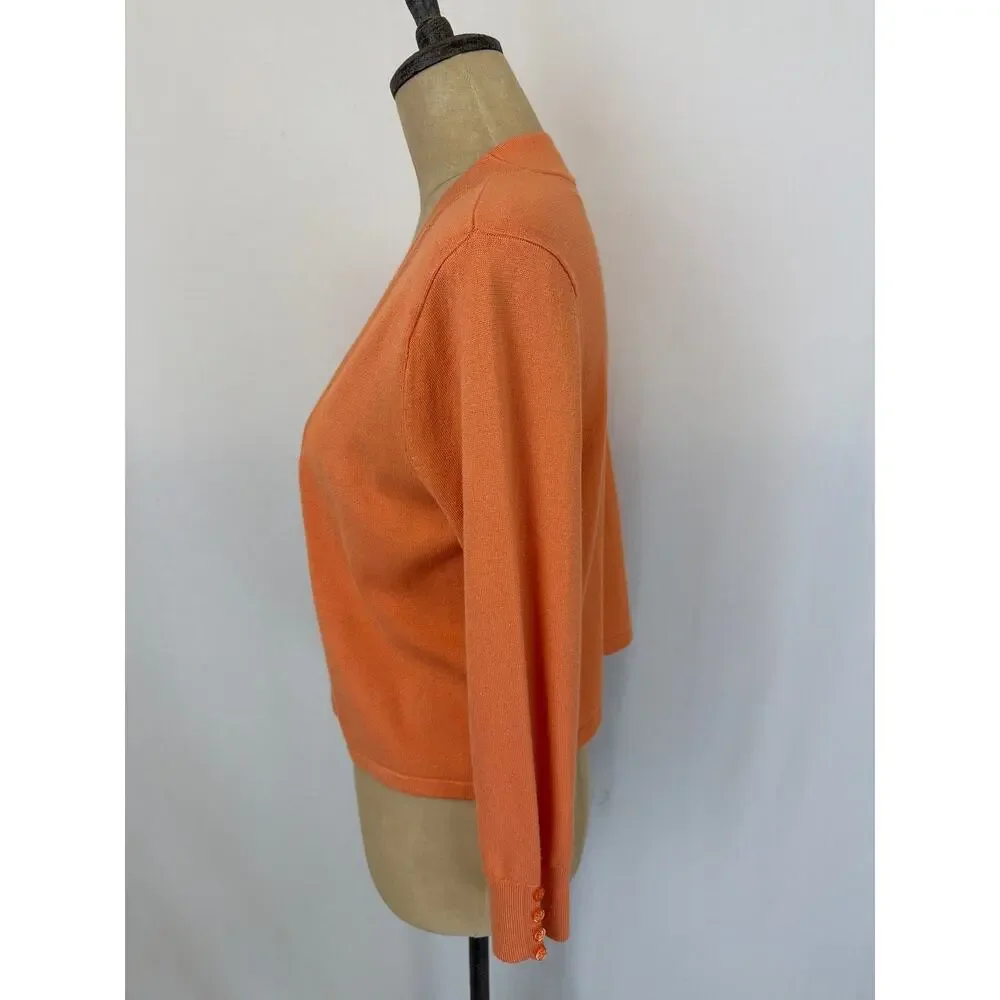 NWT Soya Concept Orange Cropped Cardigan Size XS #0450